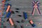 1 Roll Patriotic Ribbon Red White and Blue Ribbon American Flag Ribbon 2.5 Inch 4th of July Ribbon Wired for Independence Day Craft Sewing Gift Wrapping